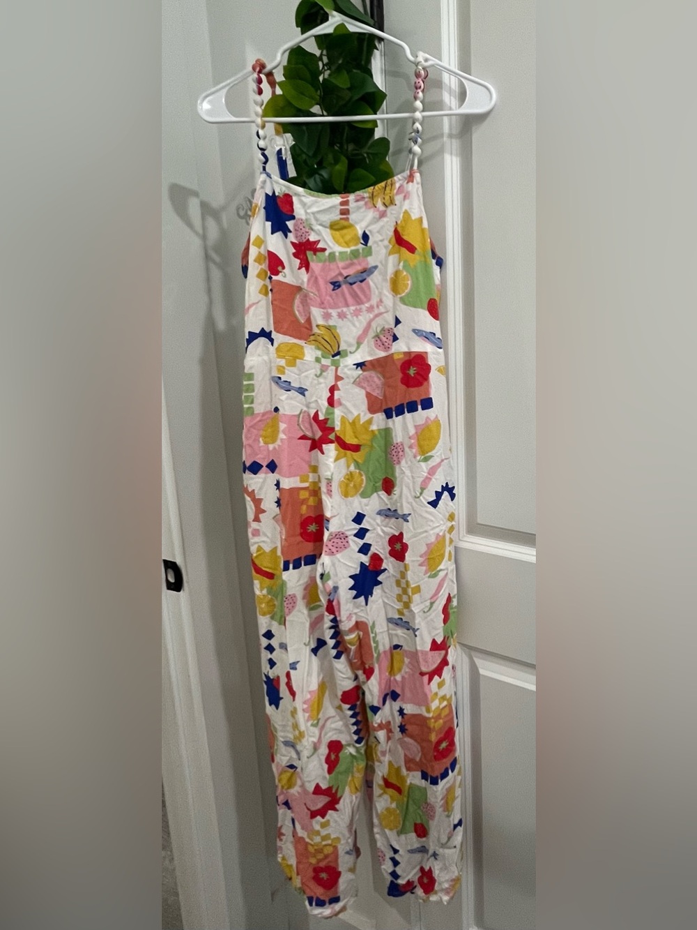 Japna-Multicolor Floral-Print White Maxi Skirt